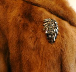 BLACK TREE BROOCH